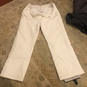 White women’s Spyder Ski pants
